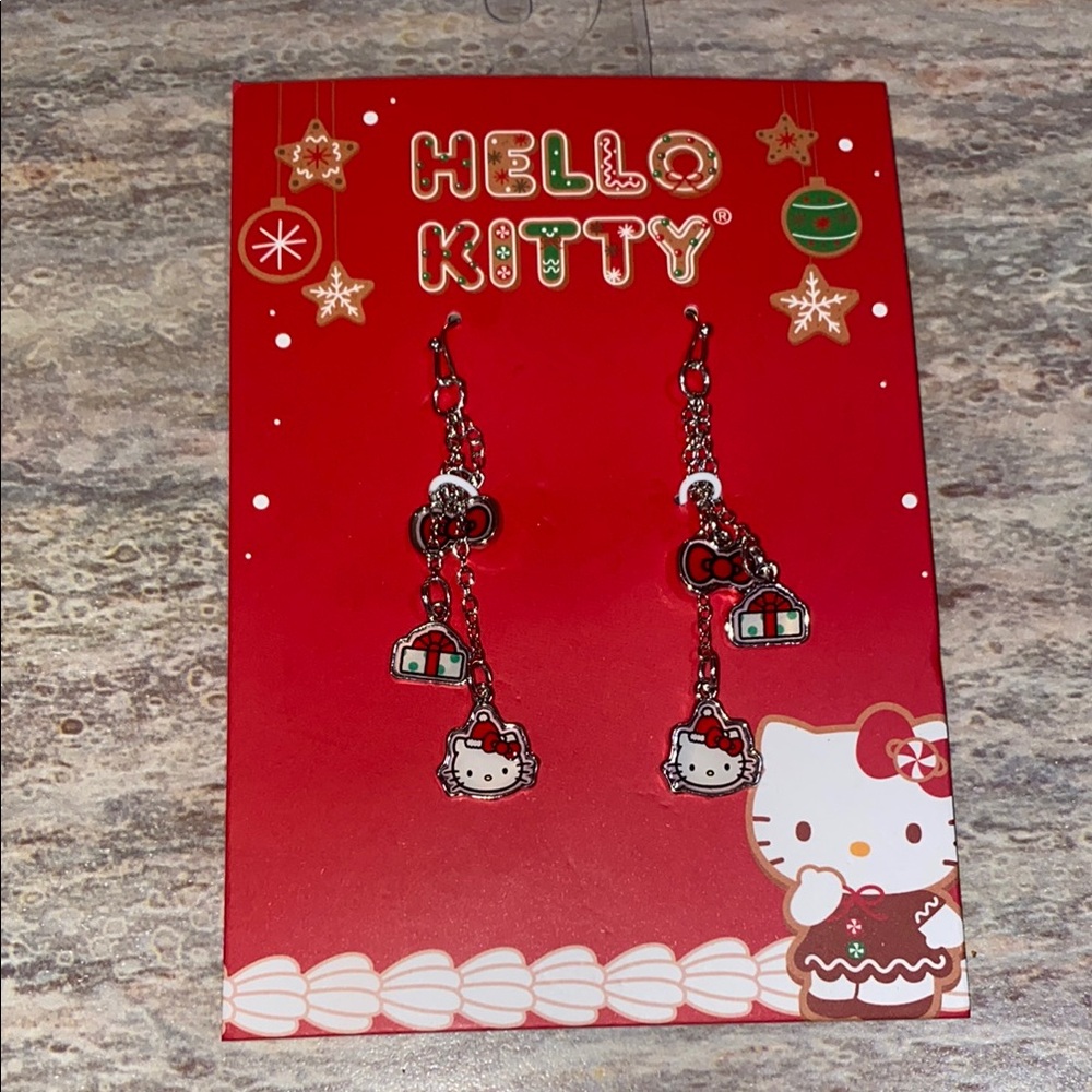 Hello Kitty Silver Earrings